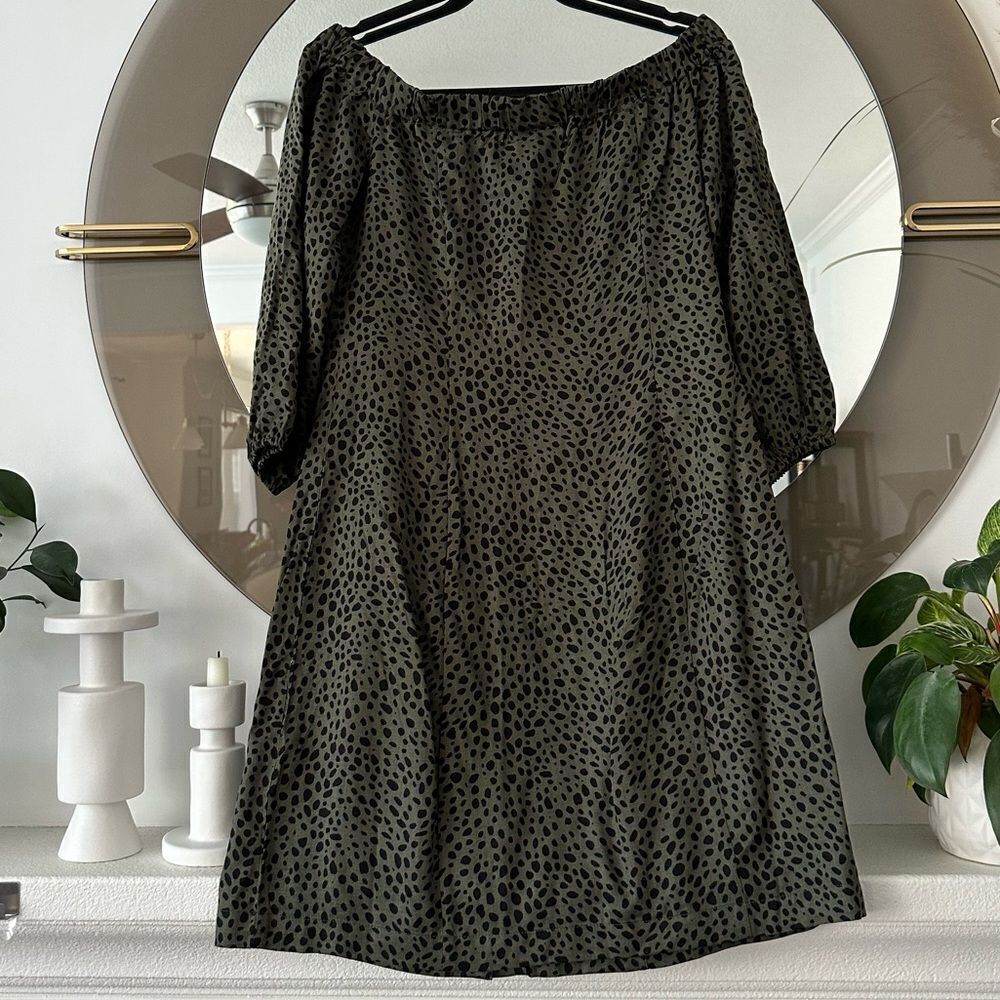 Wrangler Retro Cheetah Pattern Button Up Dress Of… - image 7